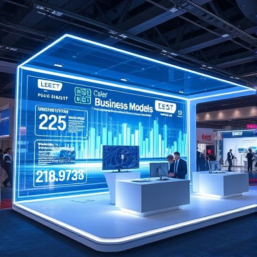 未来科技展中的虚拟商务模特