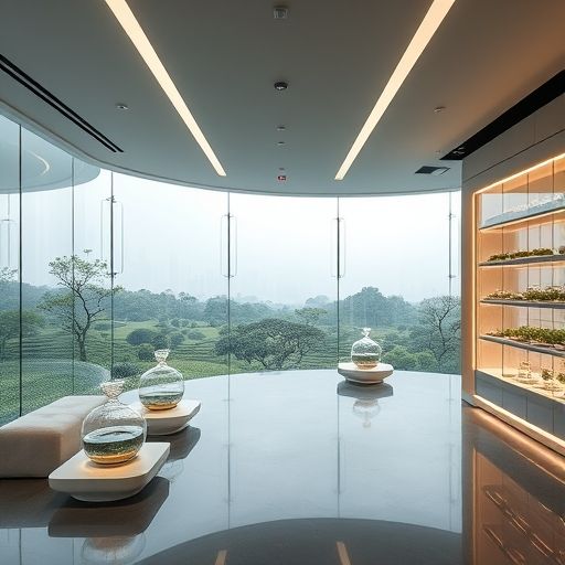 未来风格的广州品茶工作室