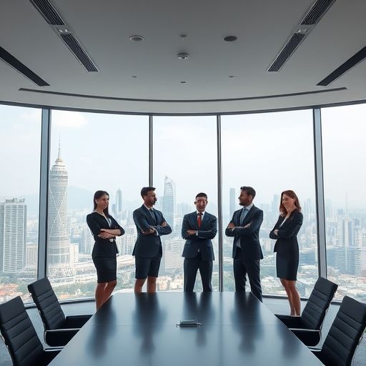 广州高端商务模特在会议室