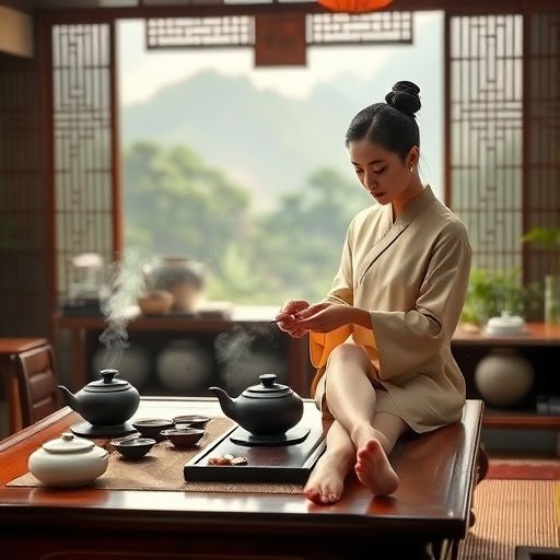 高端茶艺师泡茶场景