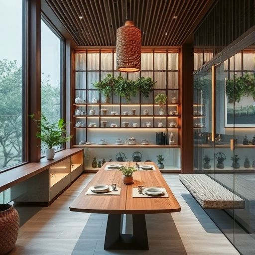 现代与传统结合的品茶工作室