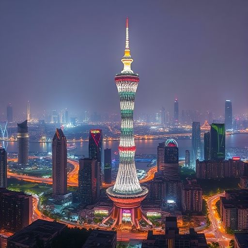 广州夜景与广州塔