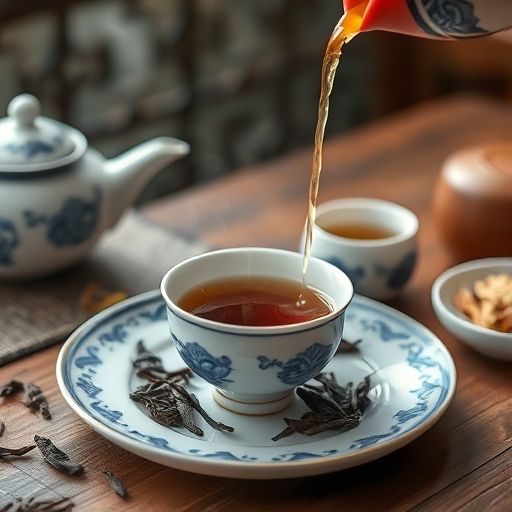 精致茶具与茶点