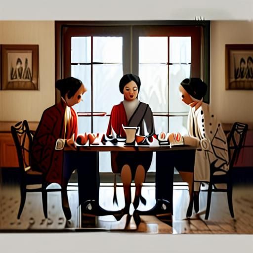 茶友们在茶肆中的合影