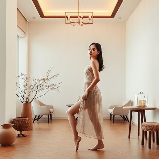 宽敞明亮的茶室内部环境