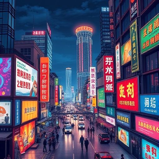 广州夜景广告图