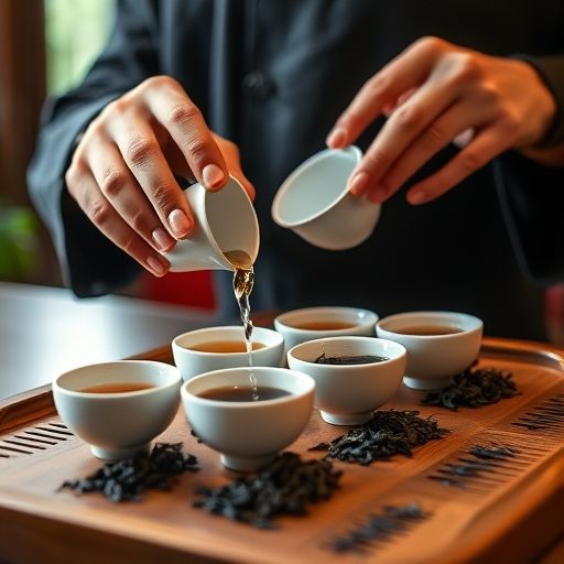 茶艺师现场泡茶