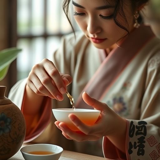 茶艺师优雅的泡茶动作