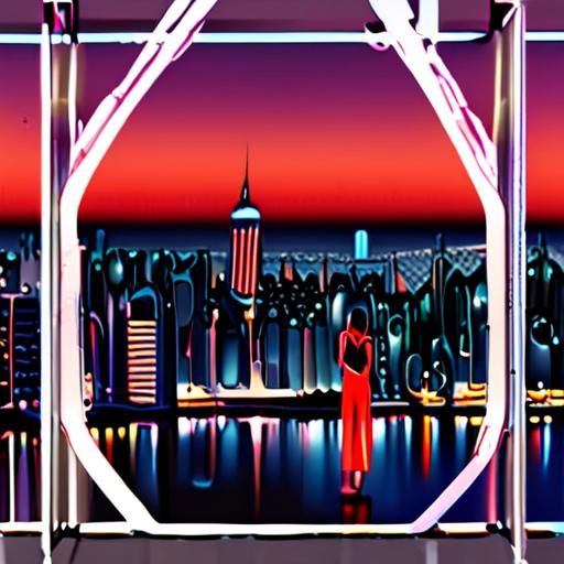 天河区夜景全景