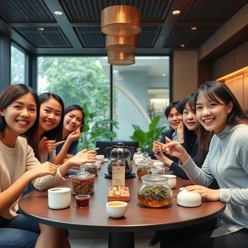 广州年轻人参与新茶嫩茶海选活动