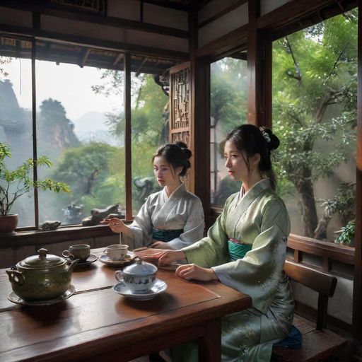 龙岗茶馆温馨一角