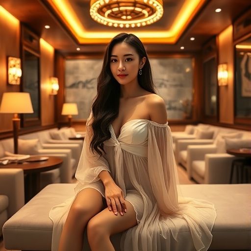 豪华舒适的桑拿会所休息区