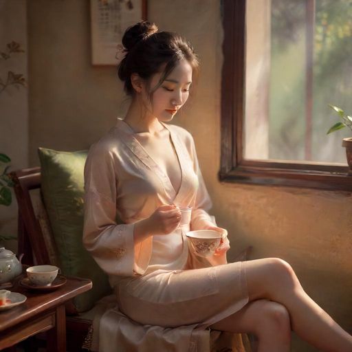 独处喝茶的安静时刻