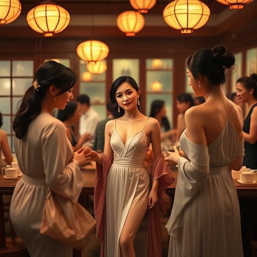 朋友围坐茶桌畅聊的欢乐画面