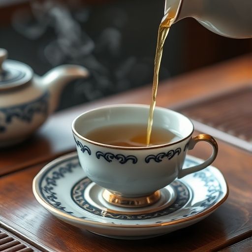 传统茶具与热茶