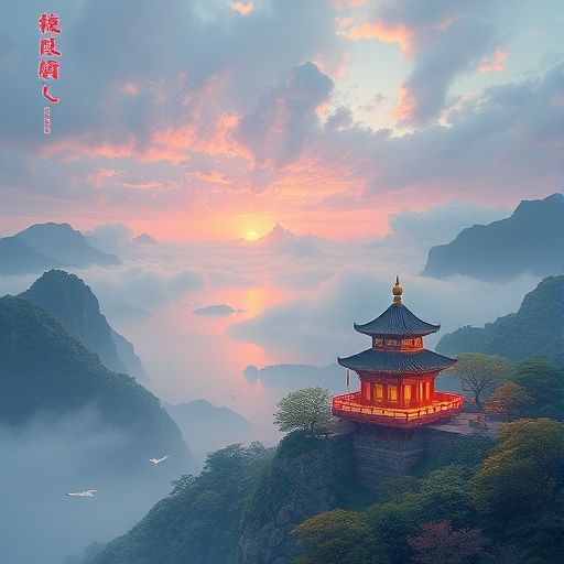 茶馆庭院宁静氛围