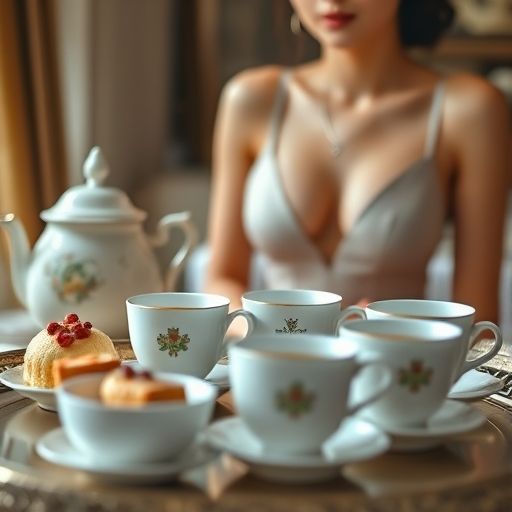 精致的茶点与茶杯搭配