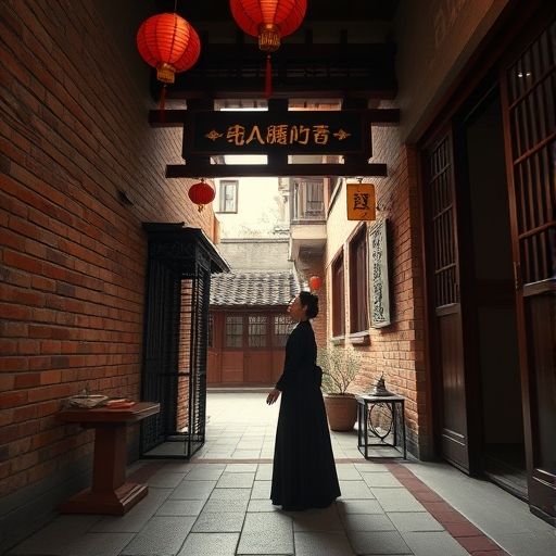 隐秘茶室的巷子入口