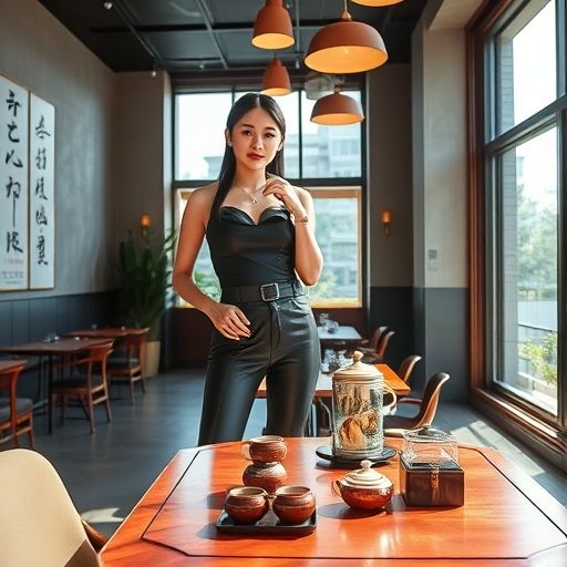 网红喝茶工作室一角