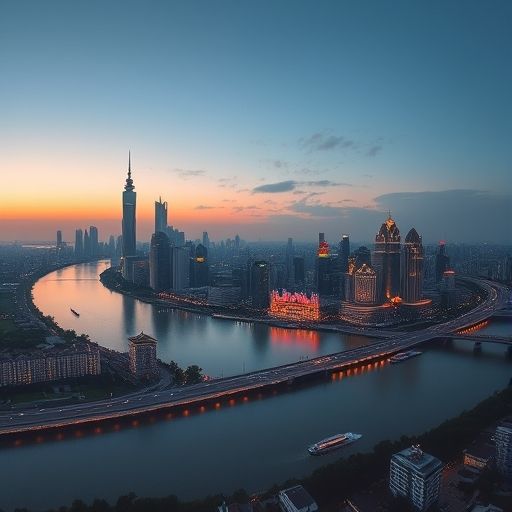 广州城市天际线夜景