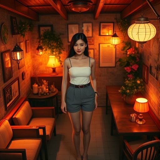 广州花街巷桑拿会所内部场景