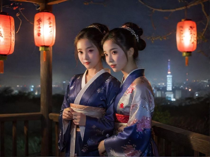 繁华都市夜景,霓虹灯光璀璨,展现夜生活的魅力。