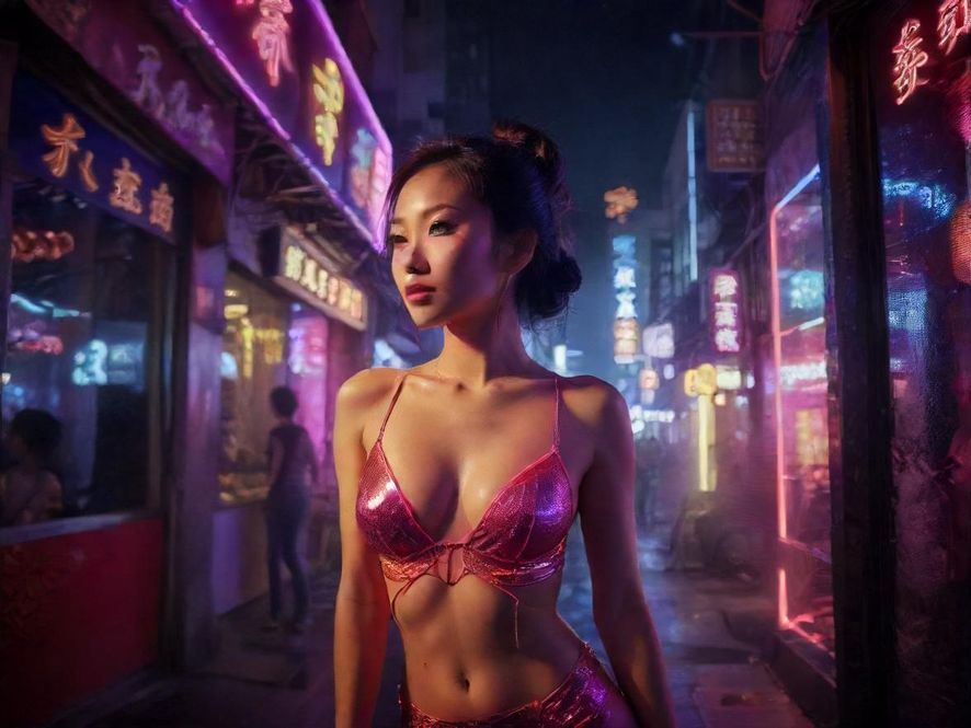 罗湖蒲君吧入口,霓虹闪烁,迎接每一位寻乐的客人