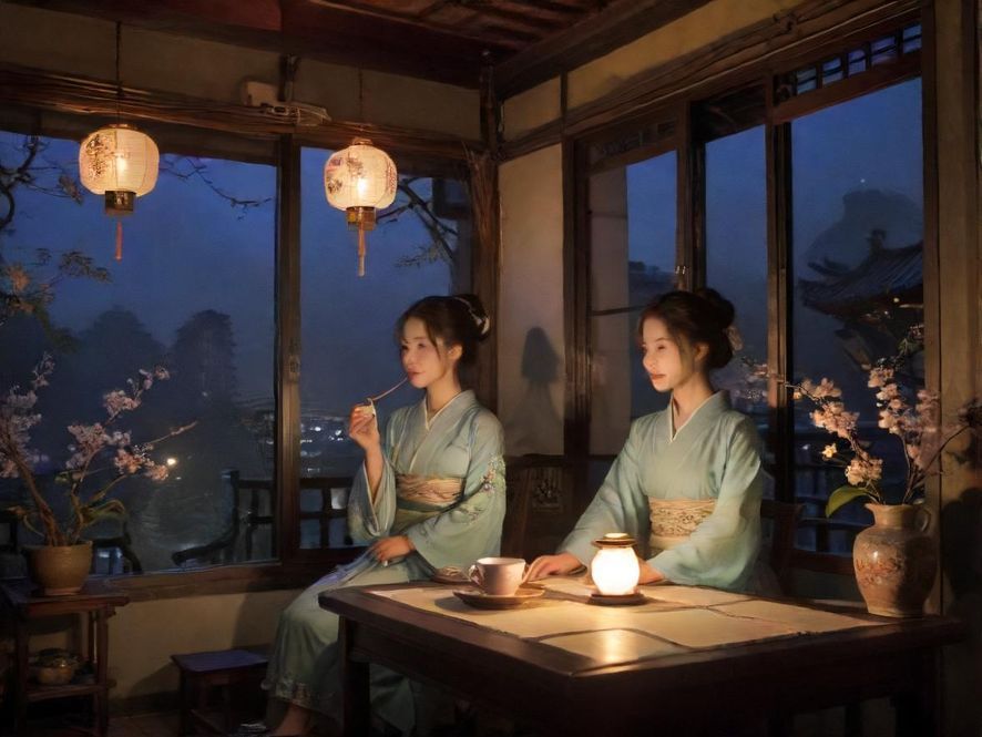 广州夜场茶社复古氛围