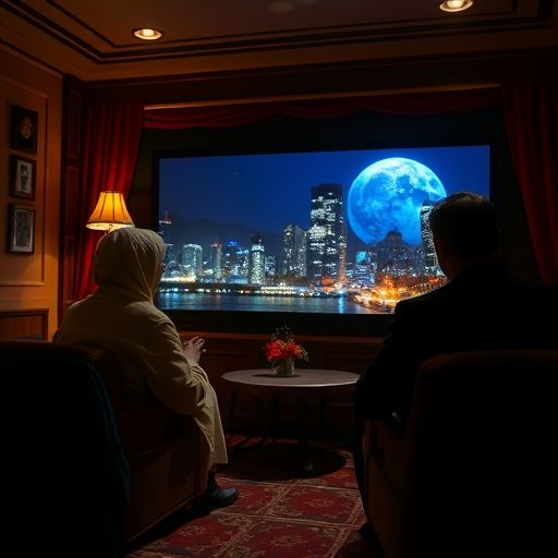 一个干净舒适的桑拿房内部,暖色调灯光营造出放松氛围