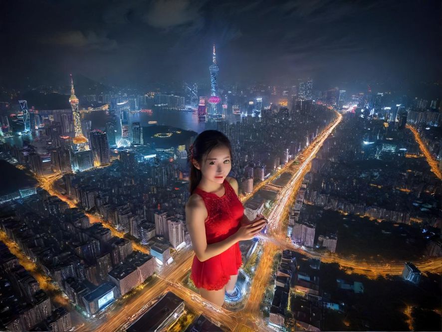 深圳蒲吧夜景灯光璀璨