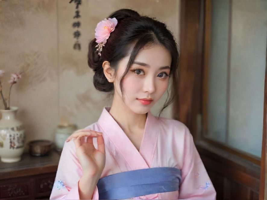 一位女性用户在温暖舒适的家中,戴着耳机,全神贯注地与花社区app上的社区成员进行线上互动,脸上洋溢着放松和愉悦的笑容。