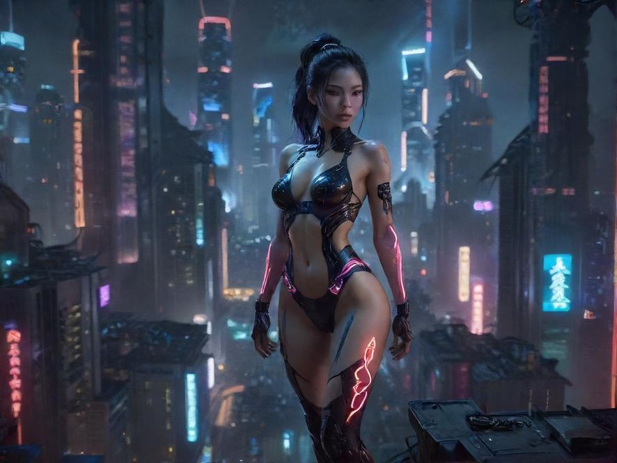 都市夜景,流光溢彩,展现夜生活的无限可能