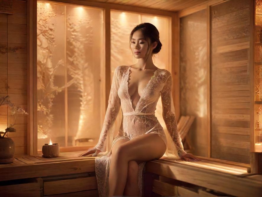 现代桑拿房内部