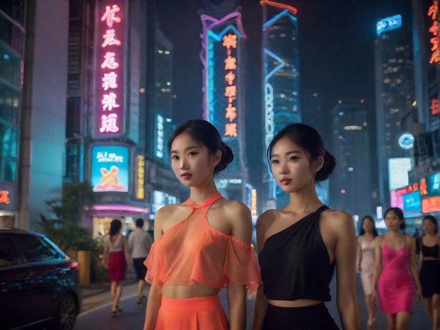 深圳夜生活街头实景图