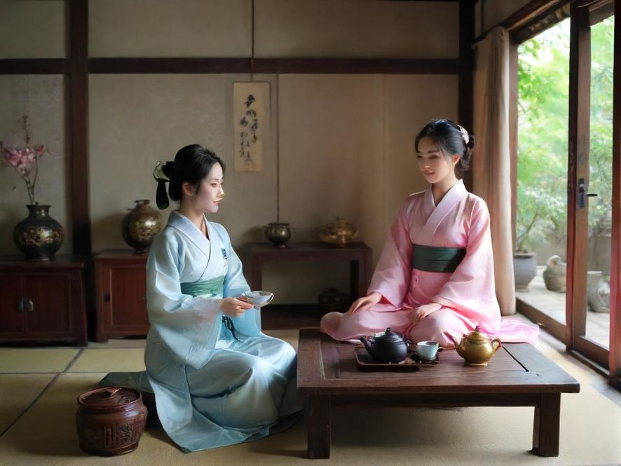 广州品茶工作室室内茶艺场景