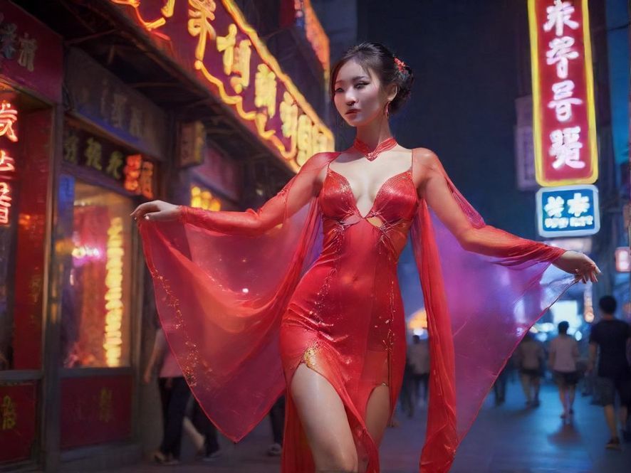 深圳某夜场入口霓虹灯