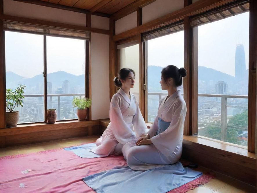 舒适的休息区,灯光柔和