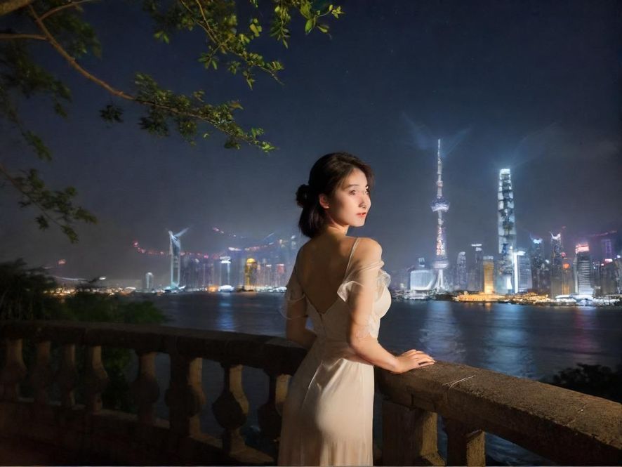 夜幕下的休闲入口