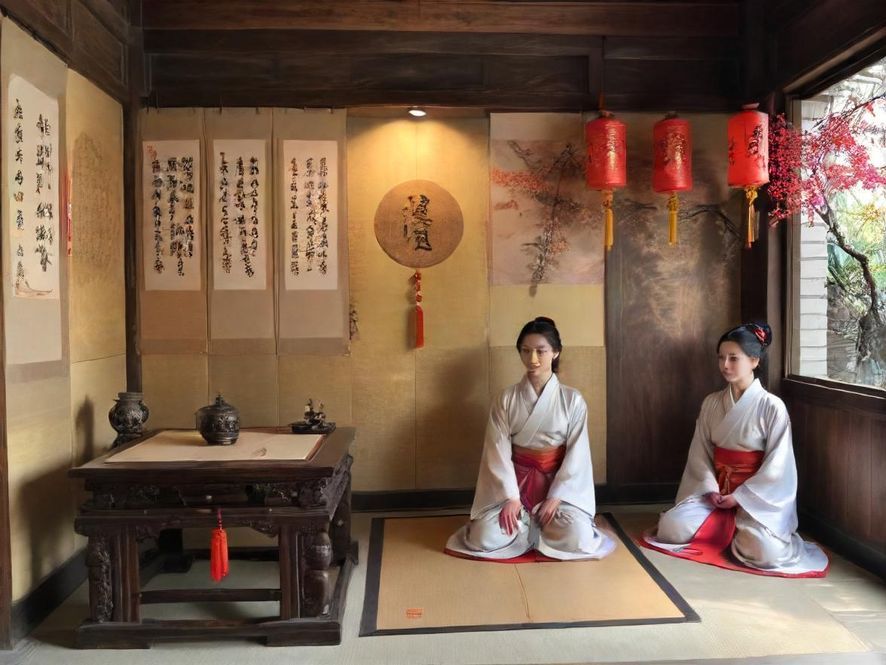 一位专业的按摩师正在为顾客进行肩颈按摩,手法娴熟,顾客面露享受之色。