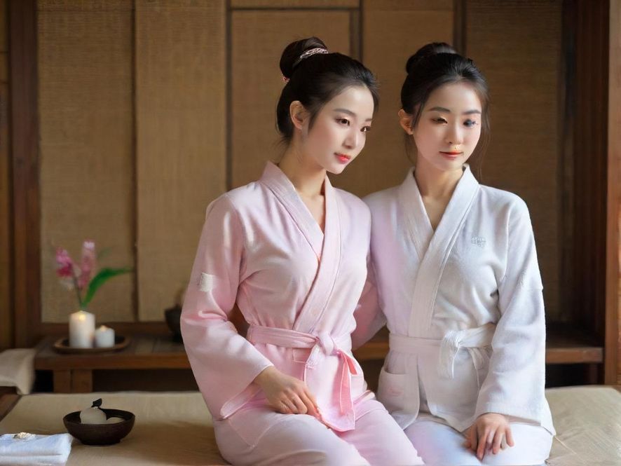 桑拿SPA服务特写镜头唯美风格休闲区