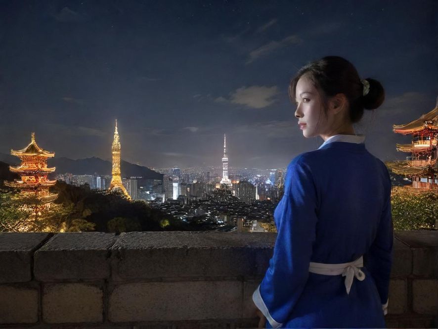 夜晚会所的雅致入口