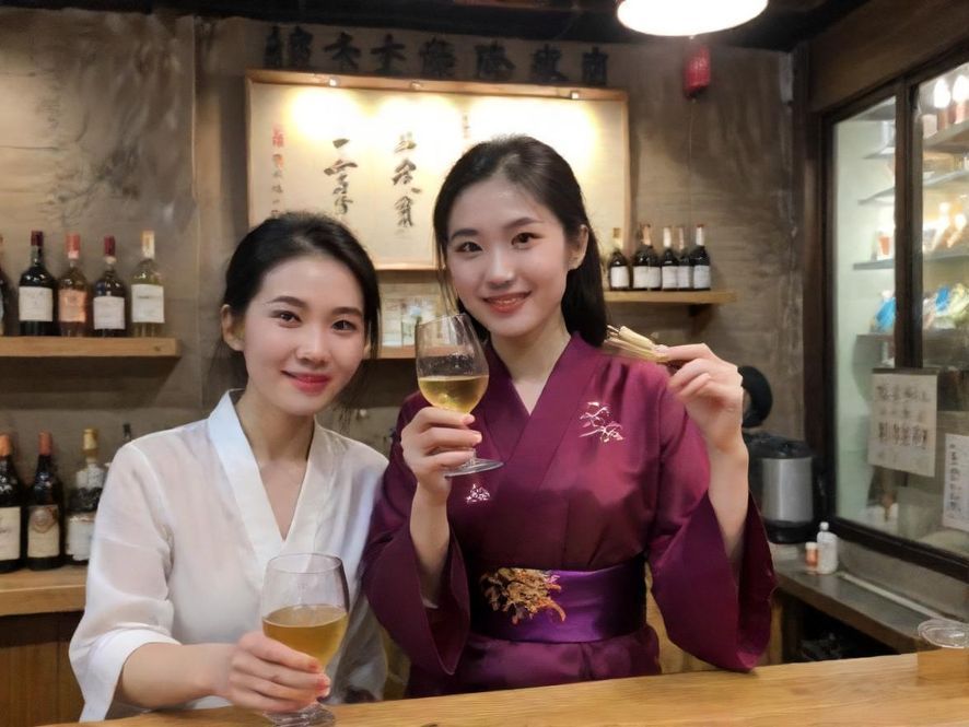 窗边放松的身影