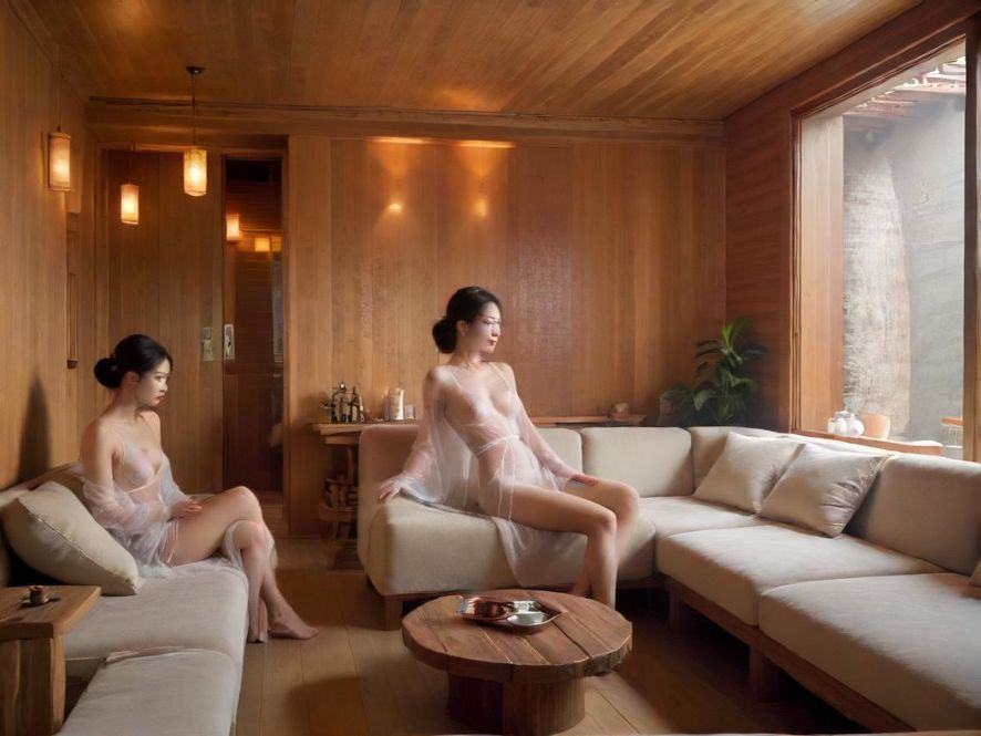 深圳沙井桑拿会所休息区场景