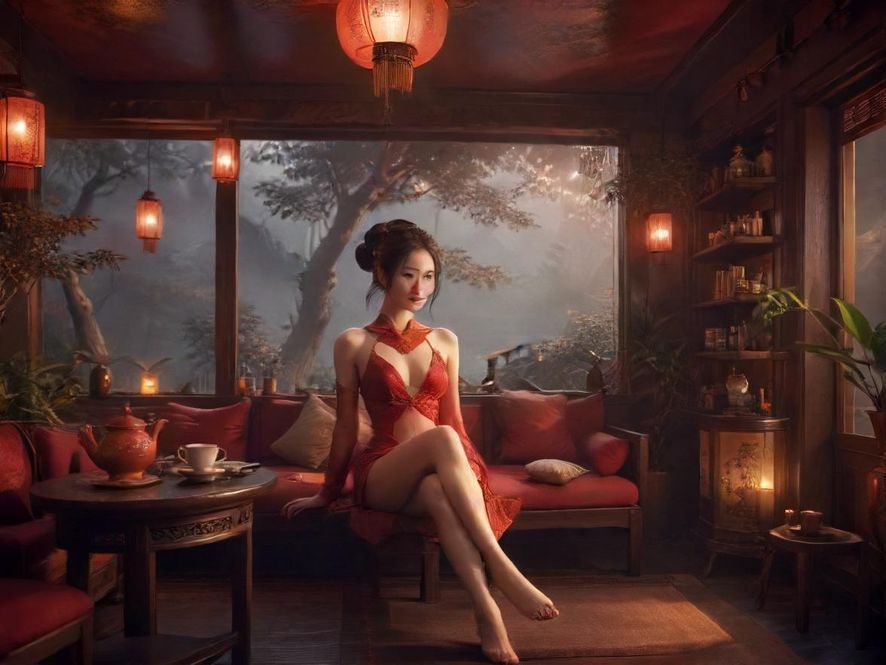 寮步茶社会所内部茶室环境