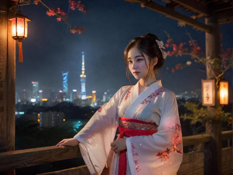 广州的璀璨夜景，高楼林立，霓虹闪烁，仿佛在召唤着夜生活爱好者。