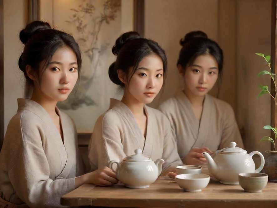 一间温馨舒适的茶室，暖色调的灯光营造出私密放松的氛围。