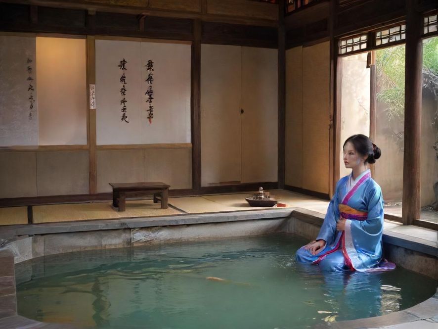 享受放松服务的面部特写