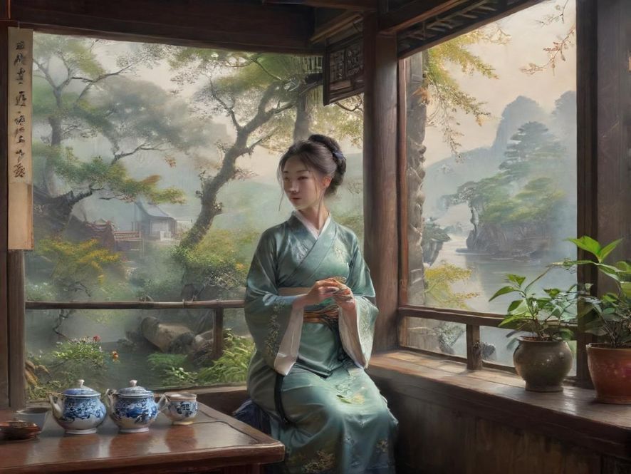 广州茶社内部环境实拍