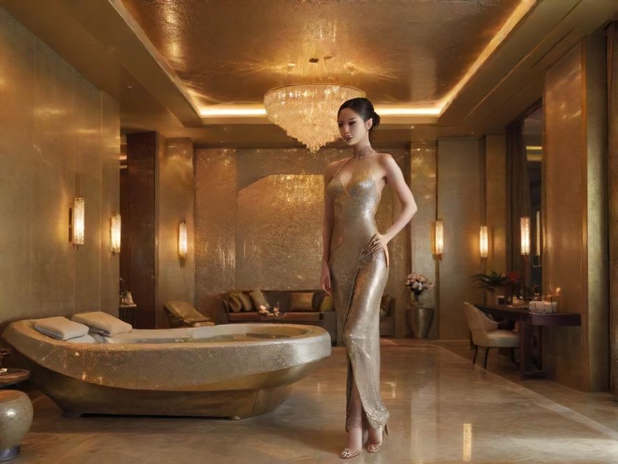 广州高端水疗会所的宽敞奢华内景