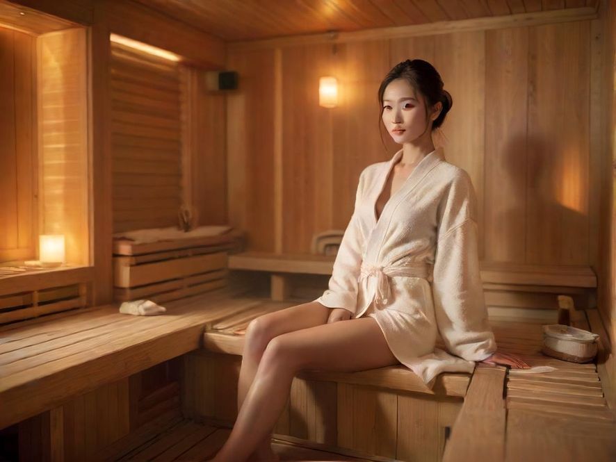 桑拿会所内的放松区域